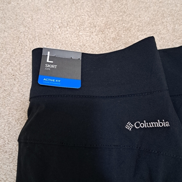 New! Columbia Skort Women's Size Large Black Active Skirt With Shorts - Picture 12 of 14